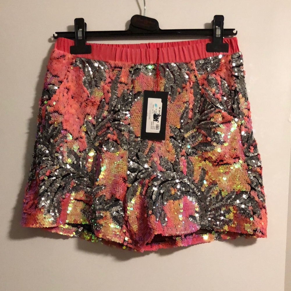 Julian Chang sequin high waisted shorts